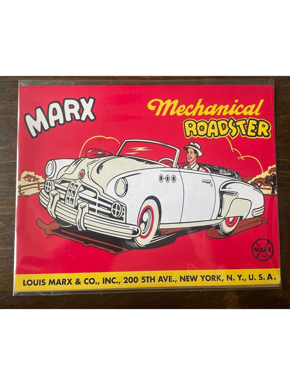 Marx Mechanical Roadster Toy PRINT Paper Poster 8.5”x11” Retro Style Vintage